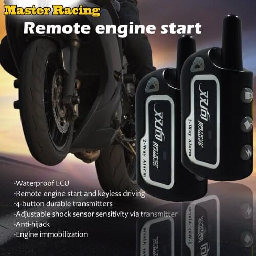 Motorcycle 2 Two Way Burglar Alarm Scooter Anti-Theft Security Protection Alarm System Remote Control Engine Start For Honda
