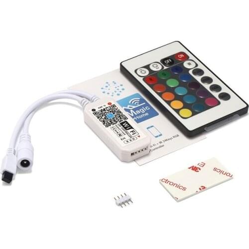 Magic Home WiFi LED Controller 24Keys RGB Wifi Controller 5V 28V RGB RGBW LED Music Controller For 5050 2835 3528 LED Strip