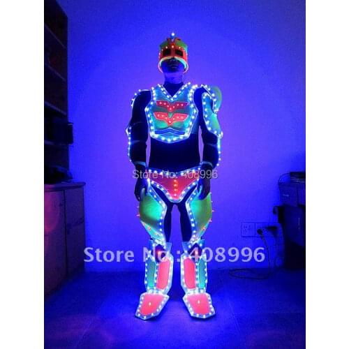 LED luminous robot suit for performance/Ultraman/glowing clothes /light up costume