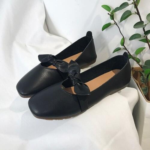 Luxury Womens Flat Shoes Cover Heel Shallow Women Bow Flats Shoes Candy Color Slip On Flat Shoes Ballet Flats Ladies W33-60