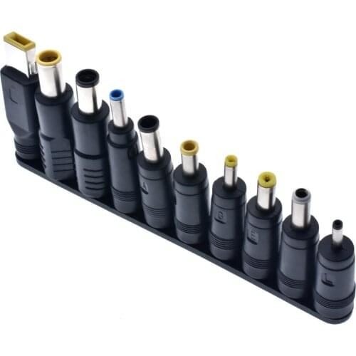 1Set(10Pcs) Universal for Notebook Laptop DC Power Charger Supply Adapter Tips Connector Jack to Plug Charging