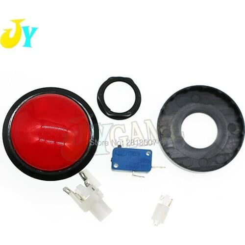 1pcs 60MM Arcade button Convex Push Button Black border Push Button 12v led Button for DIY arcade game accessories