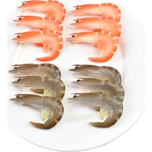 1pc 3Style Artificial Food Marine Animal River Shrimp Model Child Animal Toy Model Ornaments River Shrimp Model Photograph Props