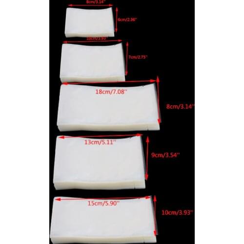 100Pcs Food Vacuum Bag Storage Sealer Space Packing Commercial Food Saver 5 Size A6HB