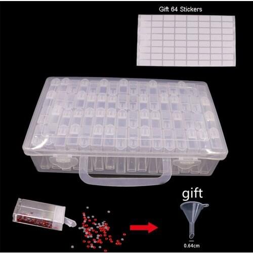 28/56/64/Bottles Diamond Painting Tools Accessories Storage Box Beads Container Diamond Embroidery Stone Mosaic Convenience Box