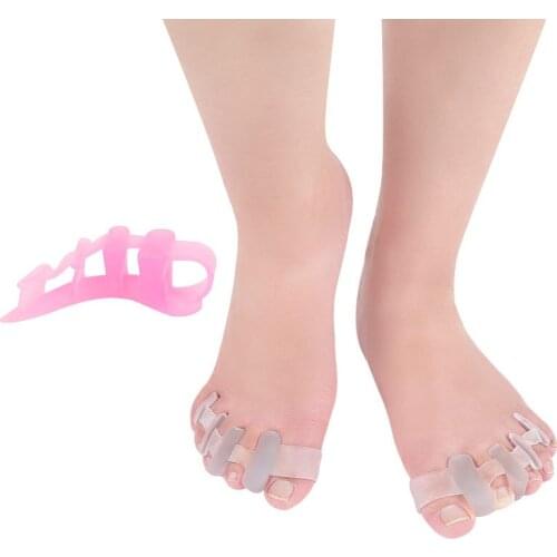 40Pairs Silicone Foot Finger Splitter Thumb Spacer Feet Foot Care Tools Hallux Valgus Corrector Toe Separators Bunion Correctors
