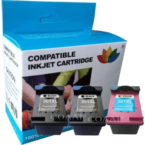 COAAP 301 Replacement for HP301 301XL Ink Cartridge for HP Deskjet 1000, 1050, 1510, 2000, 2050, 2510, 2545, 2544, 3050 3055a