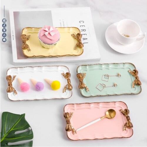 Nordic decorative tray resin different shapes serving tray jewelry tray fruit snack tray table decoration storage storage box