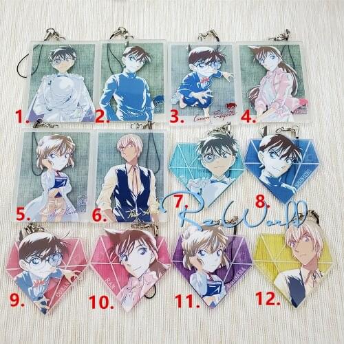 Detective Conan Anime keychain Jimmy Kudo Kaltou Kiddo Hattori Kazuha Ran Mourin Acrylic strap/mobile phone charms D222A