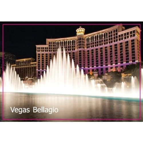 USA Travel Magnets Memorabilia , US Nevada Bellagio Rectangle Metal Fridge Magnet 5430 Tourism Souvenir