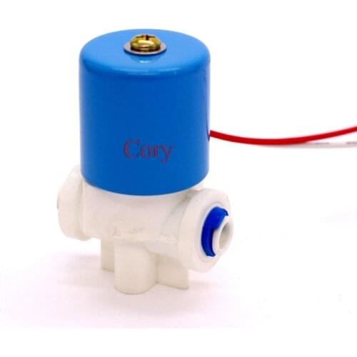 1PC DC 24v 12v Electric Solenoid Water Valve 1/4" Direct PE tube Acting Hose Connection for Reverse Osmosis System RO Controller