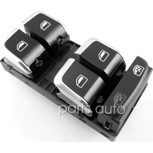 Chrome Driver Side Electric Master Window Control Button Switches 8KD959851A 8K0 959 851D For A4 S4 Q5 B8 Allroad A5 S5