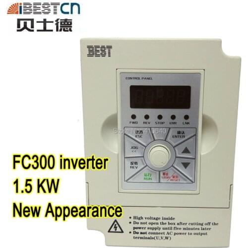 New Appearance Inverter! BEST Brand 1.5kw Inverter converter FC300 input 220V into 0 to 220V output 0-1000Hz output 7A