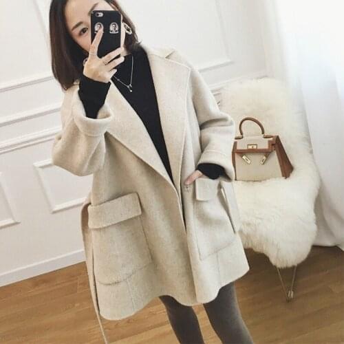 KMETRAM Autumn Winter Jacket Women Fashion Woolen Coat Female Jacket Thick Long Trench Coat Women Korean Jackets Abrigo Mujer MY