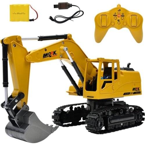 1:24 8CH Simulation RC excavator toys RC toy RC Engineering car tractor Crawler Digger Model brinquedos