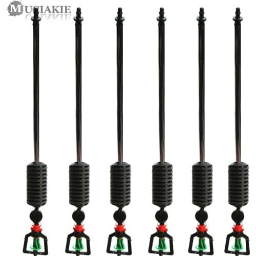 MUCIAKIE 1PC Micro Hanging Sprinklers Garden Irrigation 360 Degrees Rotating Nozzle with Anti Drip Device Heavy Hammer PVC Hose