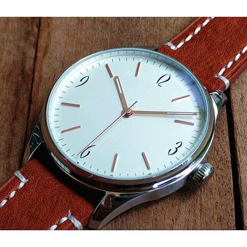 40.5mm white /blue Sterile dial Japanese VH31A quartz movement pilot mens watch quartz watch GR103-20