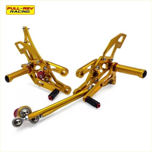 GOLD Motorcycle Rearset Footpegs Full Rev Racing For HONDA CBR1000RR 2003-2007 REARSETS