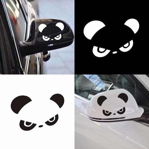 Car Sticker Reflective Panda Pattern Rearview Mirror Car Body Styling Sticker Removable Waterproof Sticker