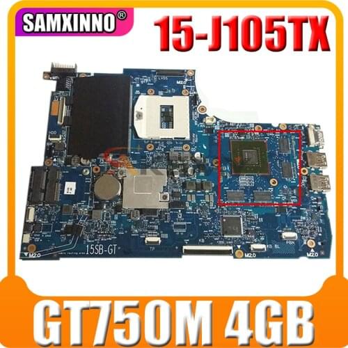 Original For HP 15-J105TX 15-J Series Laptop Motherboard 741653-501 PGA947 DDR3 HM86 GT750M 4GB MainBoard 100% Tested Fast Ship