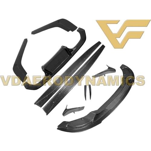 Suitable For 12-18 BMW F80 F82 M3 M4 VAD-RZ Carbon Fiber Full Lip Body Kit Front Lip Rear Lip Diffuser Side Skirts