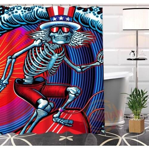 Popular Eco-friendly Custom Unique grateful dead#2 Fabric Modern Shower Curtain bathroom Waterproof for yourself H0220-120