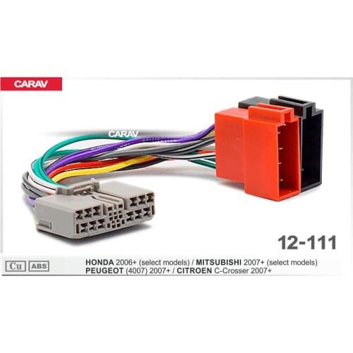 CARAV 12-111 ISO Radio Adapter for HONDA for MITSUBISHI for PEUGEOT Wiring Harness Connector Lead Loom Cable Plug Adaptor Stereo