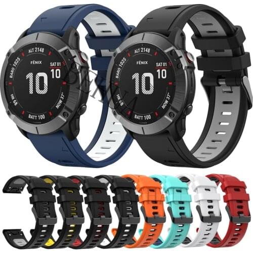 22mm Watchband Strap For Garmin Fenix 6 / 5 6 Pro Forerunner 945 / 935 Smart Bracelet Quick Release Silicone Easy fit WristStrap