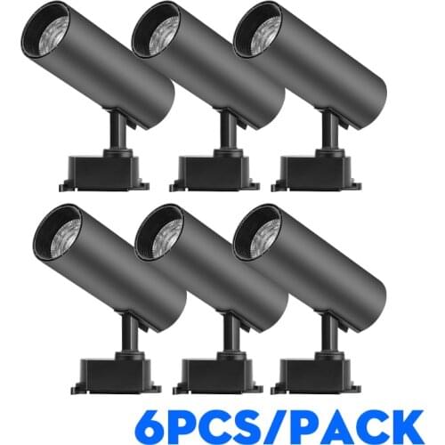 6pcs/ LOT Led Track Light Lamps 30W 220V COB Lights Lighting Fixtures Spotlights for shop clothing Store Home Aluninum body