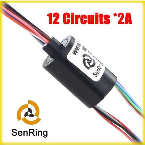 U type without flange length 18.2mm of capsule Slip ring rotating OD 12.5mm 12 circuits /2A signal current