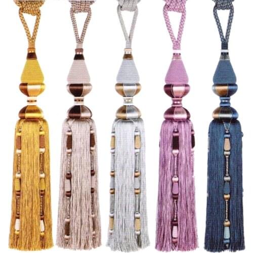 High-grade Luxury 1Pair Curtain Hanging Belt Curtain Accessories Strap Tassel Tiebacks Buckle Decor Rope Extreme Luxury Tie Back