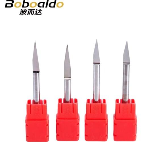 1pcs 4mm Engraving Bits Precision grinding V Shape Carbide PCB milling Cutter CNC Router bit Machine Accessories