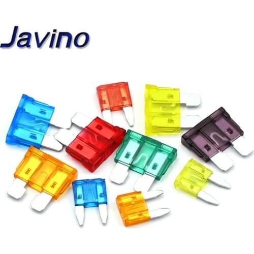 10pcs Mini Blade Fuse Zinc Alloy and Plastic Material 5A 10A 15A 20A 25 30A 40AMP Set For Auto Car Truck Medium small fuse