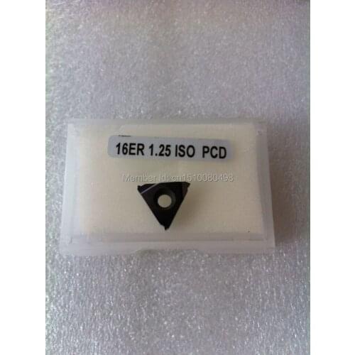 2PCS PCD Inserts 16ER1.25ISO PCD Suitable For Lathe Tools