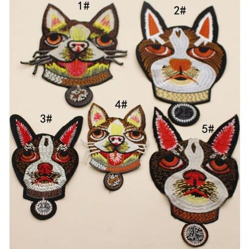 30pcs/lot Large Animal Iron Embroidery Patches Cute Dog Cloth DIY Clothing Accessories Wholesale