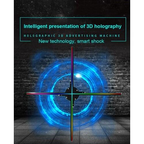 3D Fan Hologram Projector Light LED Wifi Bluetooth Hologram Player with Audio Advertising Logo Holographic Projector Light