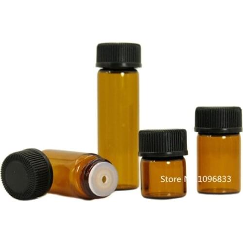 50Pcs High Quality Glass Essence Oil Bottle Mini Refillable Bottle For DIY Travel Esencia Botella De Aceite 1ml 2ml 3ml 5ml