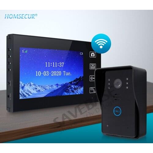 HOMSECUR 7" Wireless Door Phone Doorbell Intercom With Ir Camera Night Vision Waterproof