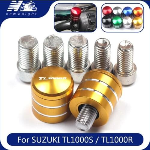 For SUZUKI TL1000S / TL1000R TL1000 R S TL 1000 R S Mtorcycle CNC Aluminum Rearview Handlebar Mirror Bolt Screws Mount Adapter