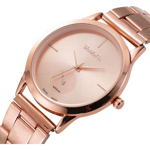 Luxury Brand Womens Watch Rose Gold Watches for Women Stainless Steel Dress Quartz Watch Ladies Wristwatch Relogio Feminino
