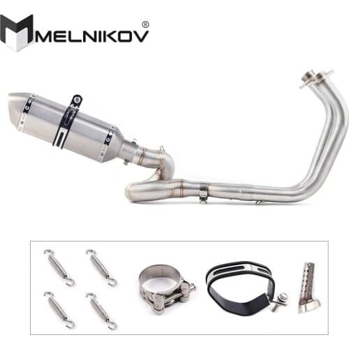 Motorcycle Exhaust Muffler Middle Pipe Full System For kawasaki ER6N ER6F NINJA650R ninja650 Z650 2017 2018 2019 2020 Exhaust