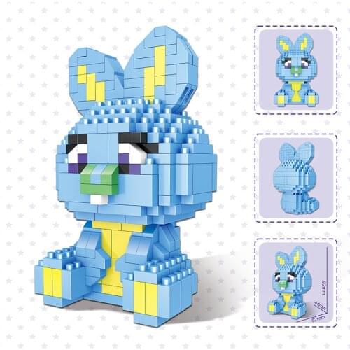 Cute Magic Mini Blocks Cartoon Dinosaur Model Anime Building Toy Juguetes Auction Figure Kids Gifts Girls Present