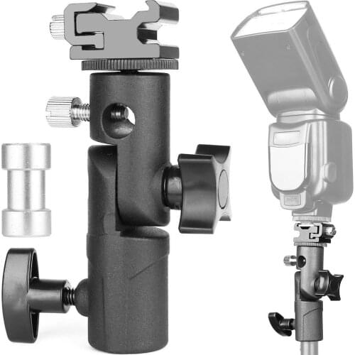 E Type Multifunctional Flash Light Stand Umbrella Bracket Camera Speedlite Mount Swivel Light Stand Bracket For DSLR Nikon Canon