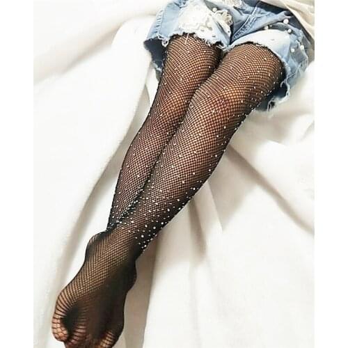 Fashion Girls Tights Mesh Net Fishnet Stockings Sparkle Hollow Out Multi-colors Pantyhose 7-16 Years Old Girls