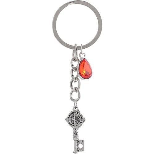 1PCS Women/Mens Fashion Key Charm 25mm Keychain Key Rings Alloy Charms Gifts 20 Colors You Choose