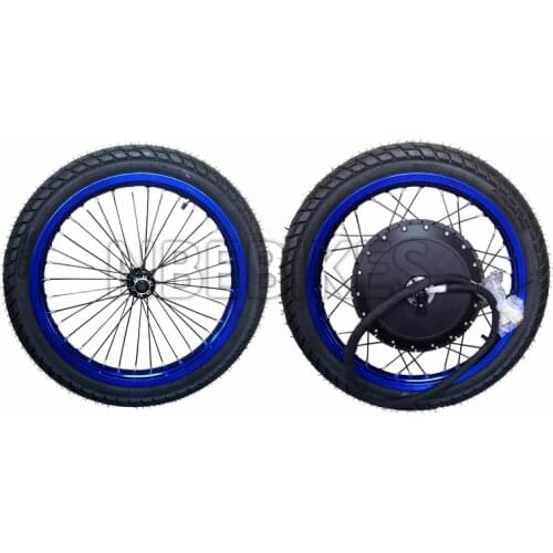 QS V3 273 Motorcycle 18" 19" 72v 8000W Electric Bike Rear hub Motor wheel with Matching Front wheel