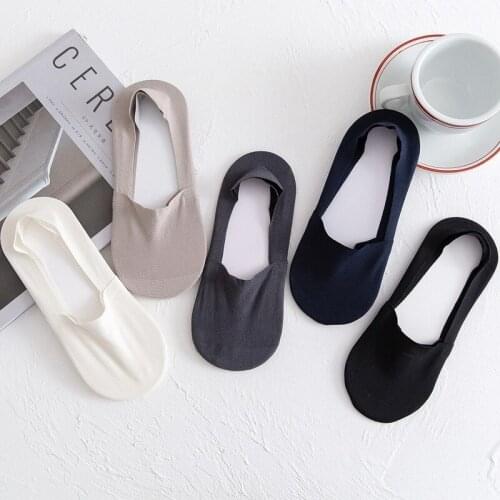 Salina boat Socks mens shallow socks invisible socks summer thin mens boat socks all silica gel anti-skid modier cotton Ice