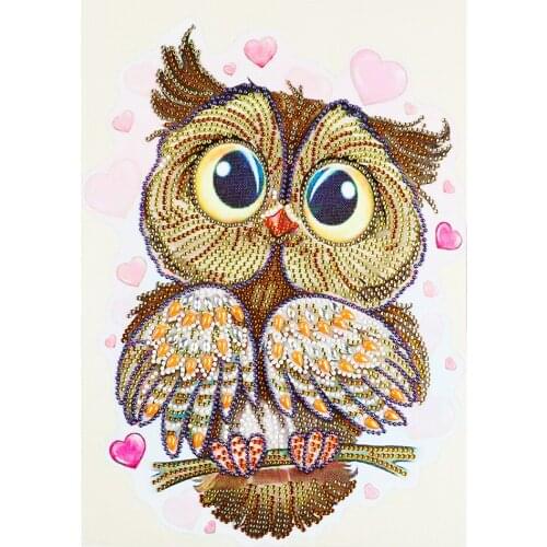 5D DIY Diamond Painting Animal Owl Diamond Embroidery Cross Stitch Painting Special Shape Diamond Mosaic Set Decoration Gift