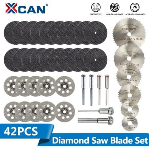 XCAN Mini Cutting Disc Kit HSS Saw Blade,Diamond Saw Blade,Resin Cut off Wheel for Dremel Rotary Tool Circular Cutting Saw Blade