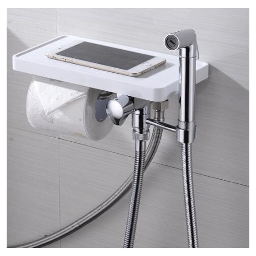 New Brass chrome shattaf Women Hand held Bidet Shower set Mixer Portable bidet spray faucet with 1.5m hose